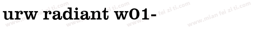 urw radiant w01字体转换
